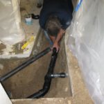 Replacing sewer in a master bath