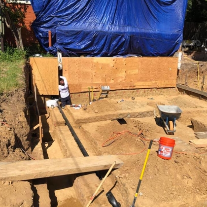 sewer line installation for home