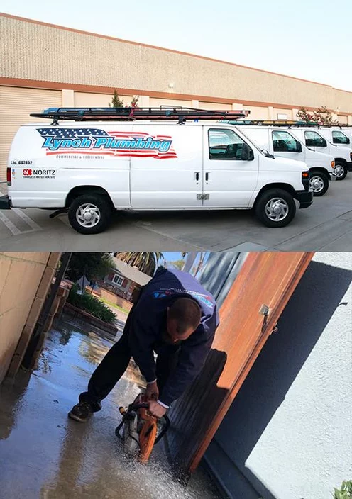 plumber fixing flooded home after broken pipes