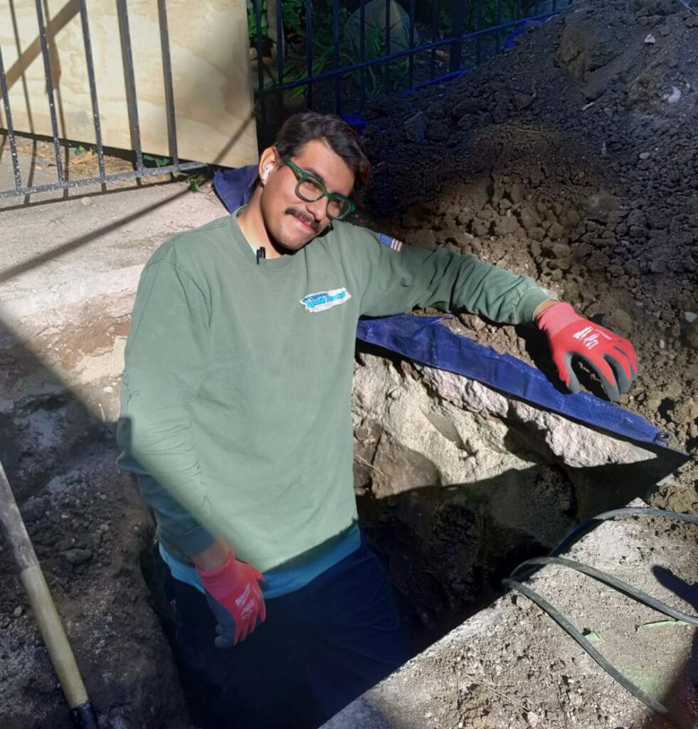 Calabasas plumber fixing underground plumbing