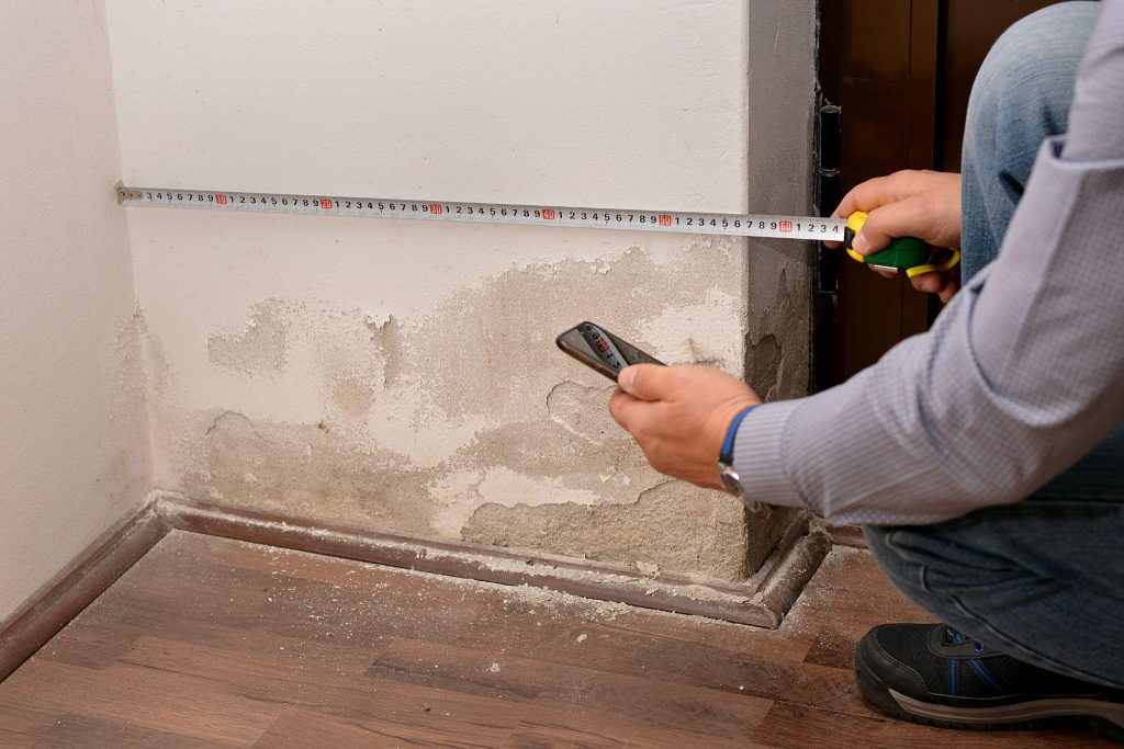 Damaged California home from flash flooding