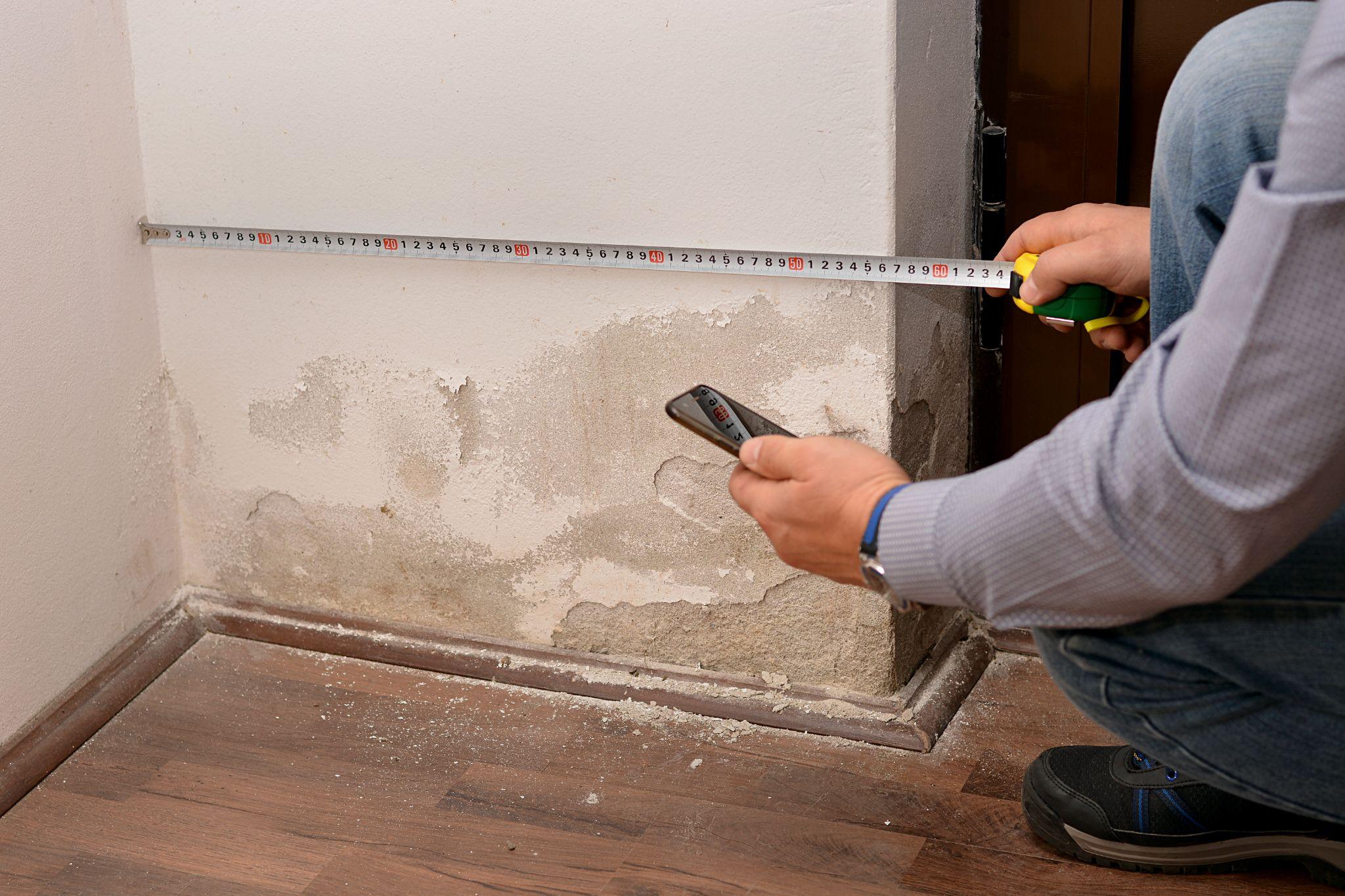Damaged California home from flash flooding