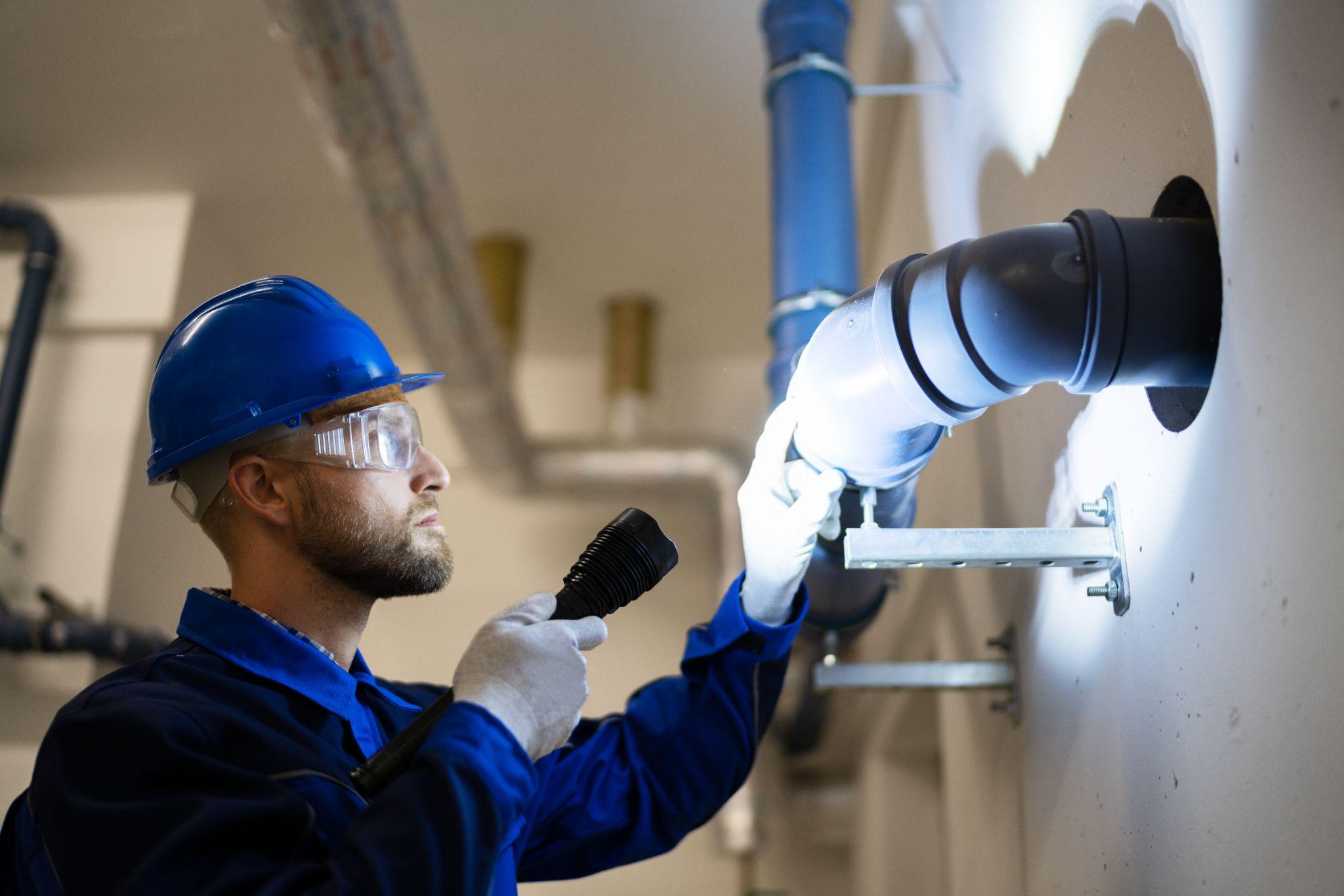 Inspecting pipes for issues that might cause water waste