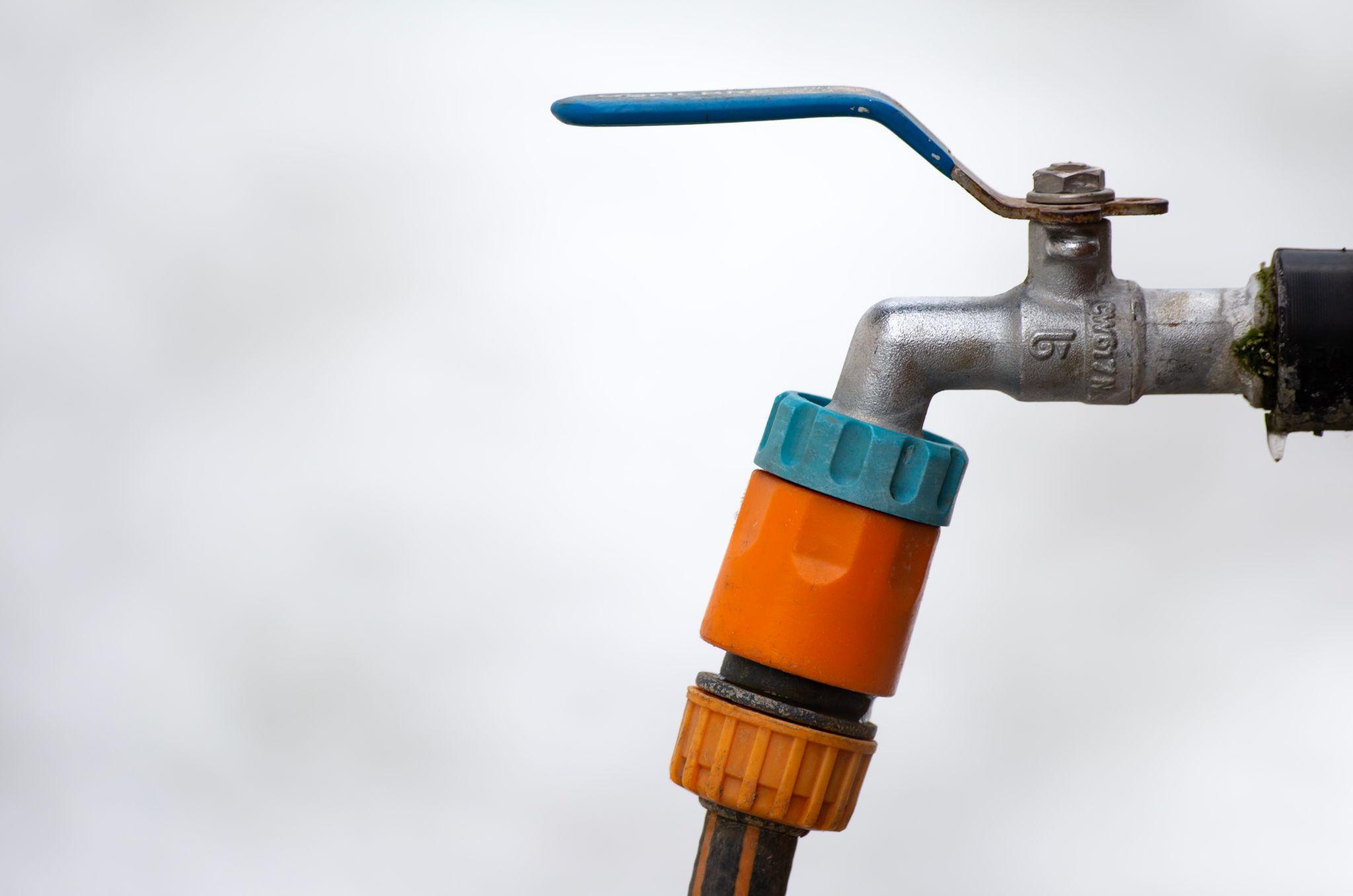 Water tap on the wall